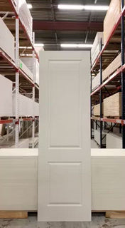 2 Panel Square Carrara Primed Slab Solid Core 8'0" (96") 1-3/4