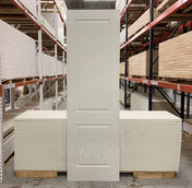 2 Panel Square Carrara Primed Slab Solid Core 8'0" (96") 1-3/4
