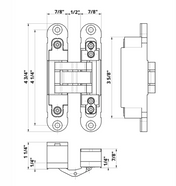 Invinsible Hinges Satin Nickel