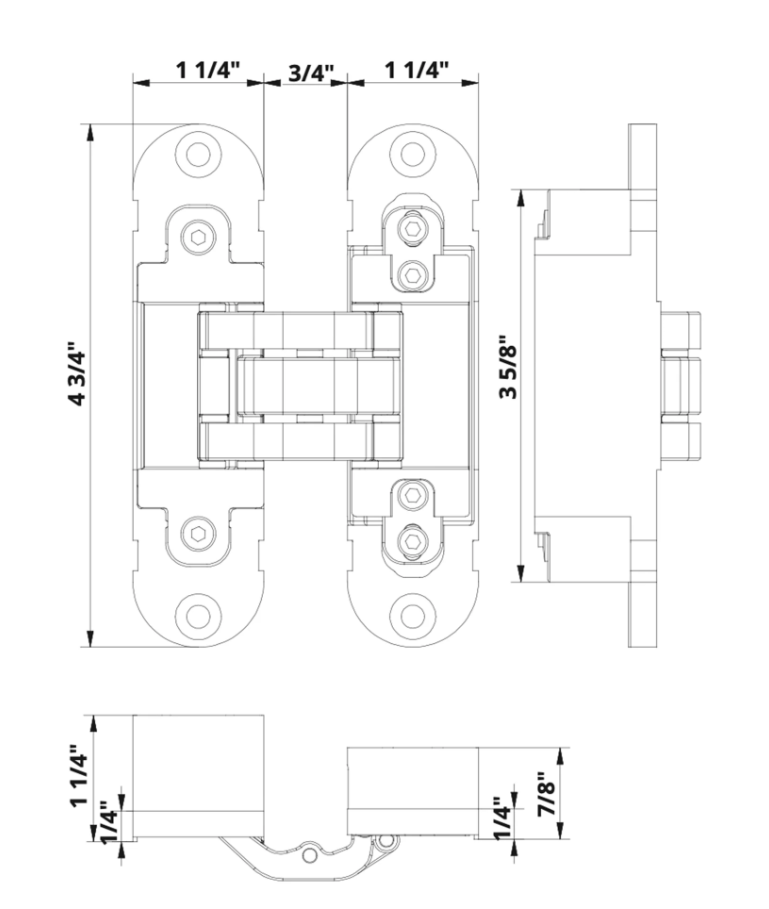 Invinsible Hinges Satin Nickel