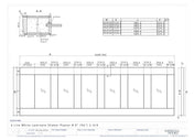 6 Lite White Laminate Shaker Poplar 8'0" (96") 1-3/4