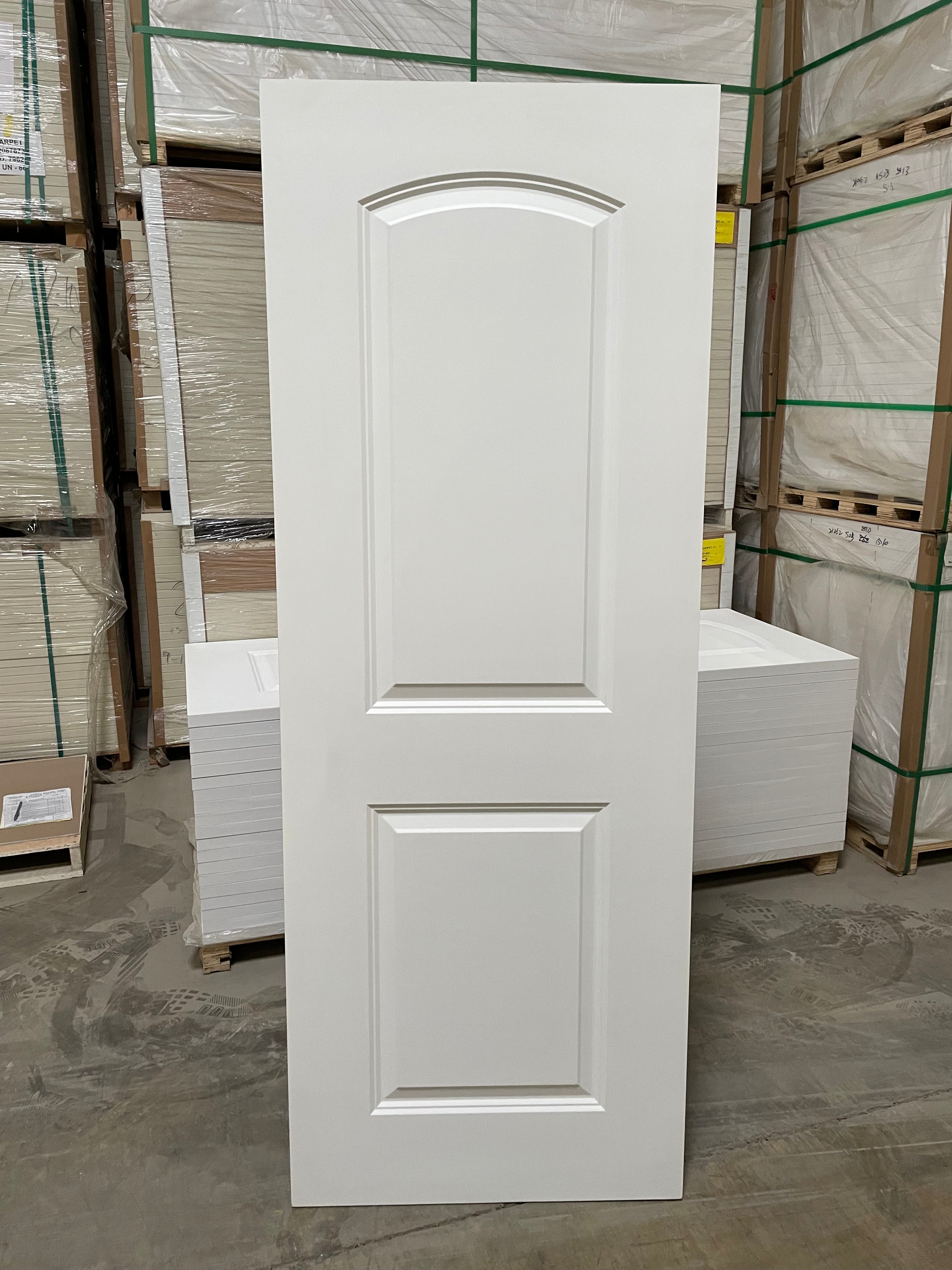 2 Panel Raised Arch Caiman Hollow Core 6'8" (80") 1-3/8