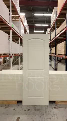 2 Panel Arch Caiman Primed Slab Solid Core 6'8" (80") 1-3/8