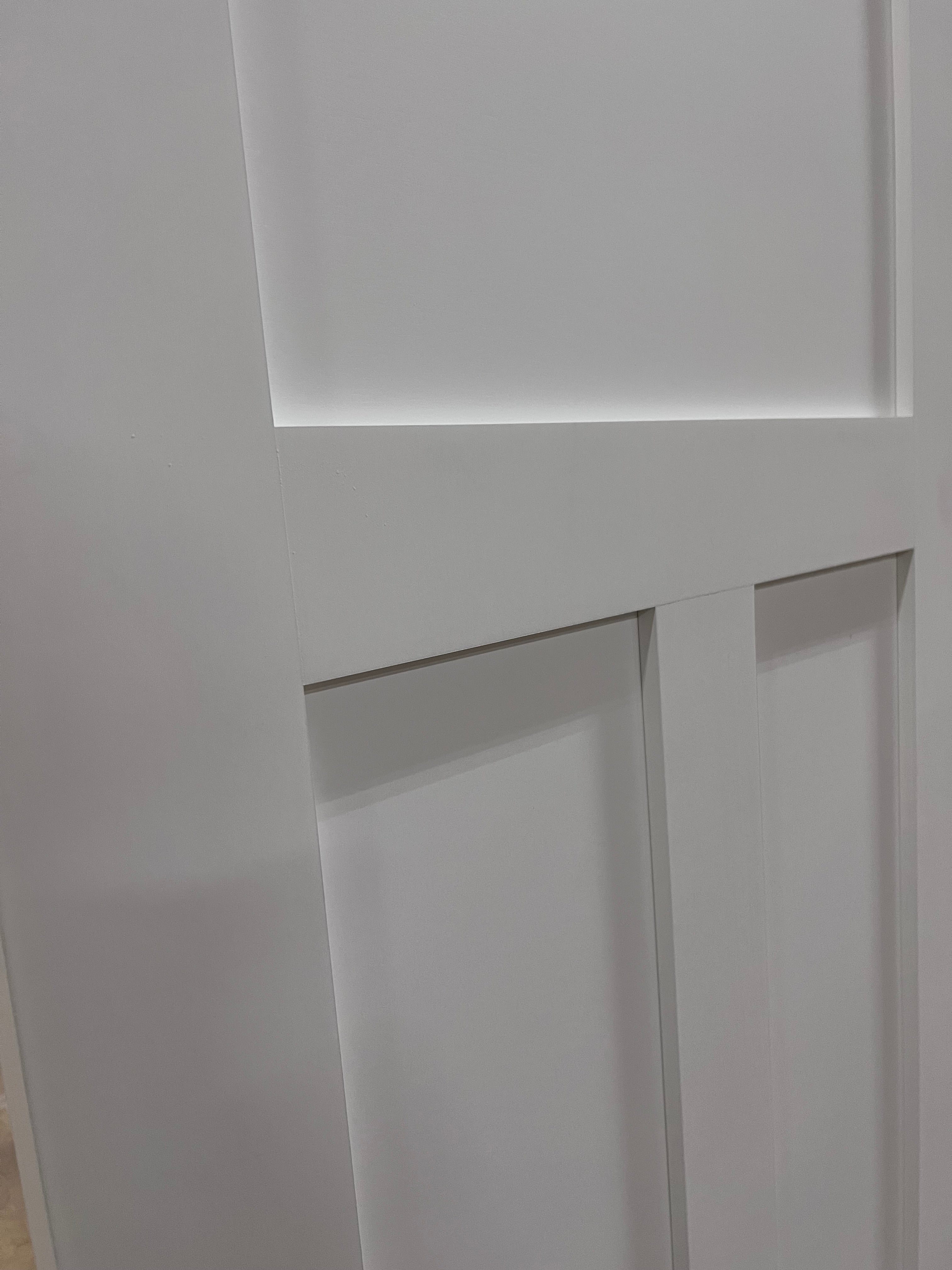 3 Panel Flat Shaker Craftsman Primed Slab 6'8" (80") 1-3/8
