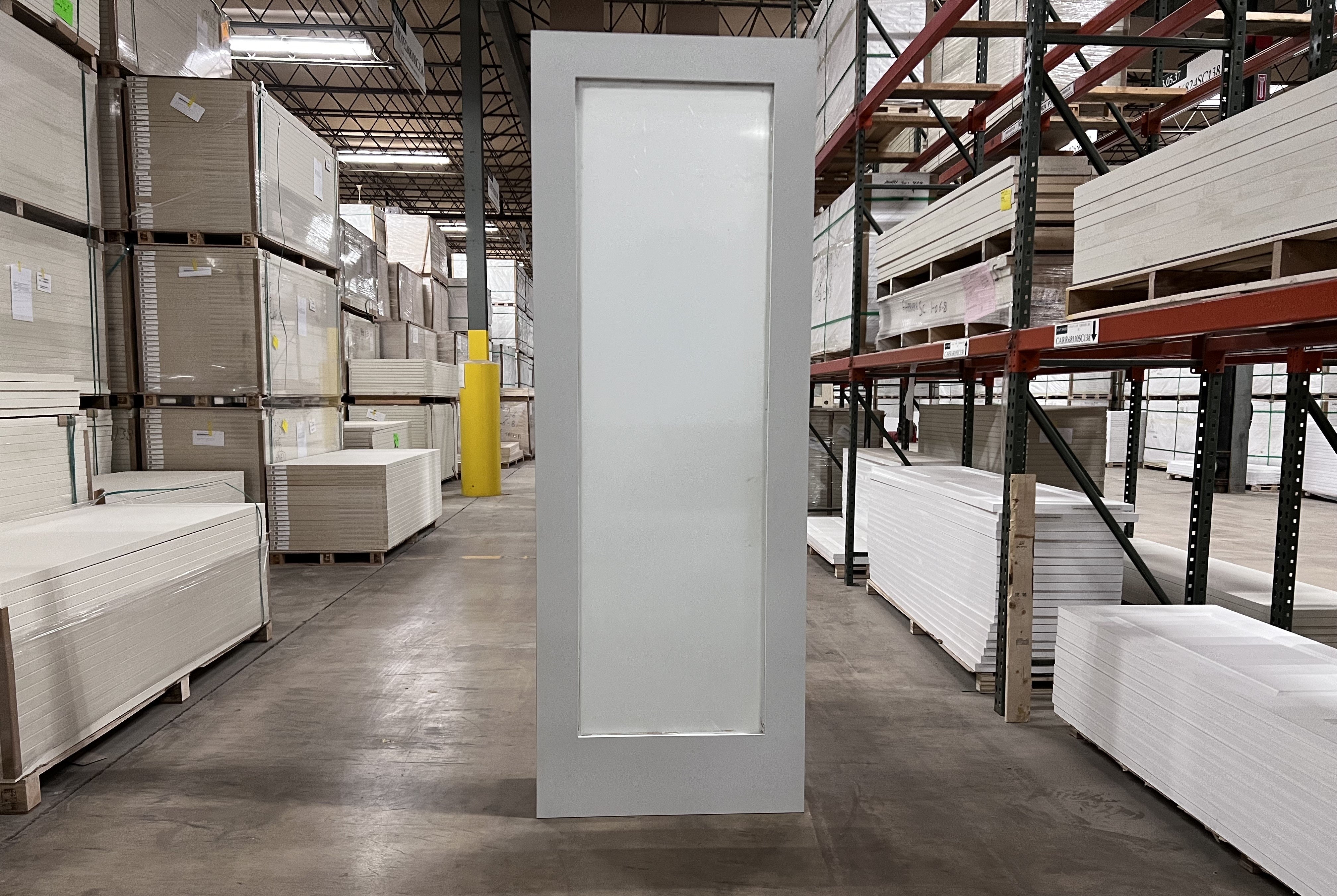 1 Lite White Laminate Shaker Primed Slab 7'0" (84") 1-3/8